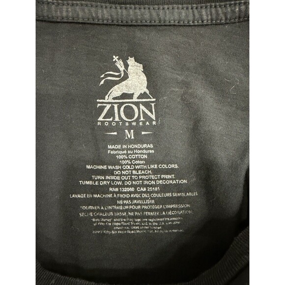 Zion Rootswear Bob Marley Graphic T-shirt Women Medium Black - Picture 8 of 10